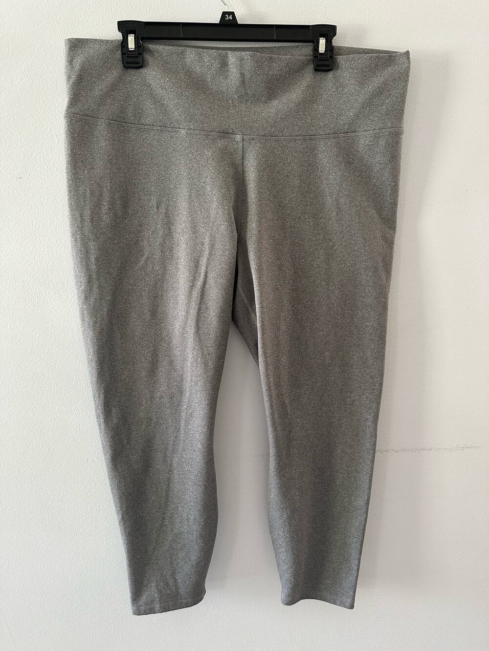 Fabletics Womens Define Powerhold 7/8 Leggings 3X Gray Activewear Athleisure
